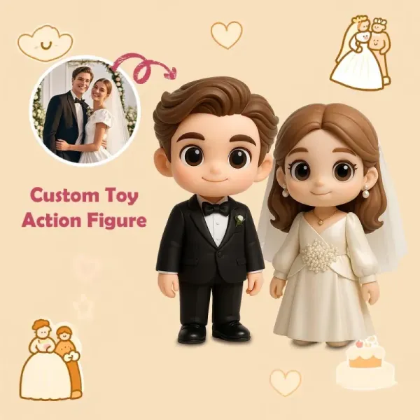 Custom 3D Action Figure From Your Photo Personalized Toy Figure Couple Custom Action Figure Gifts For Wedding