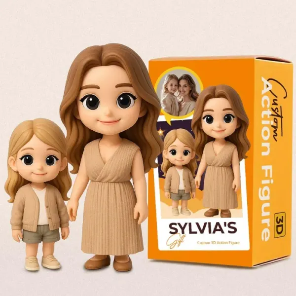 Custom Action Toy From Your Photo Personalized Toy Figure Custom 3D Action Figure Gifts For Mom