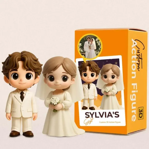 Custom 3D Action Figure From Your Photo Personalized Toy Figure Couple Custom Action Figure Gifts For Wedding