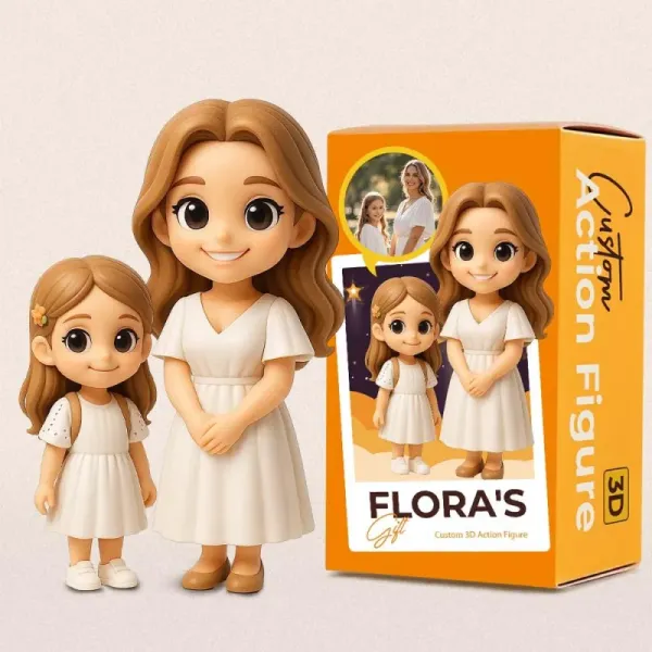 Custom Action Toy From Your Photo Personalized Toy Figure Custom 3D Action Figure Gifts For Mom
