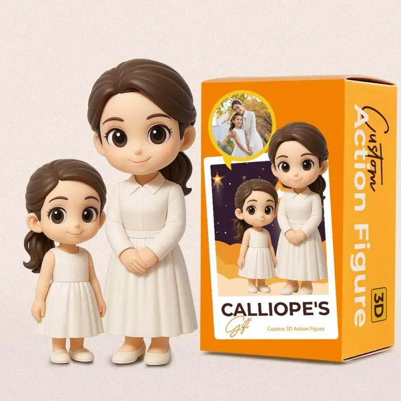 Happy Mother's Day Custom Action Toy From Your Photo Personalized Toy Figure Custom 3D Action Figure Gifts For Mom