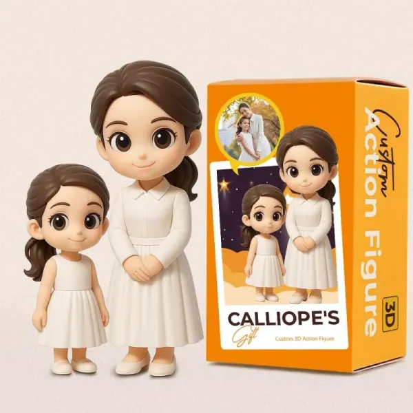 Happy Mother's Day Custom Action Toy From Your Photo Personalized Toy Figure Custom 3D Action Figure Gifts For Mom