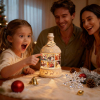 Custom Multi-Photo Rotating Night Light Music Box Engraved Family Keepsake Lamp Christmas Drift Bottle Light Christmas Tree Light Christmas Gift - soufeelus