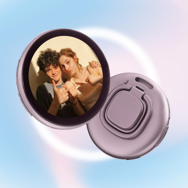 (Pre-order ships on 30/9) Smart Digital Display Badge with GIF/Photo Sync | Interactive Customizable Pin for Fans & Creators