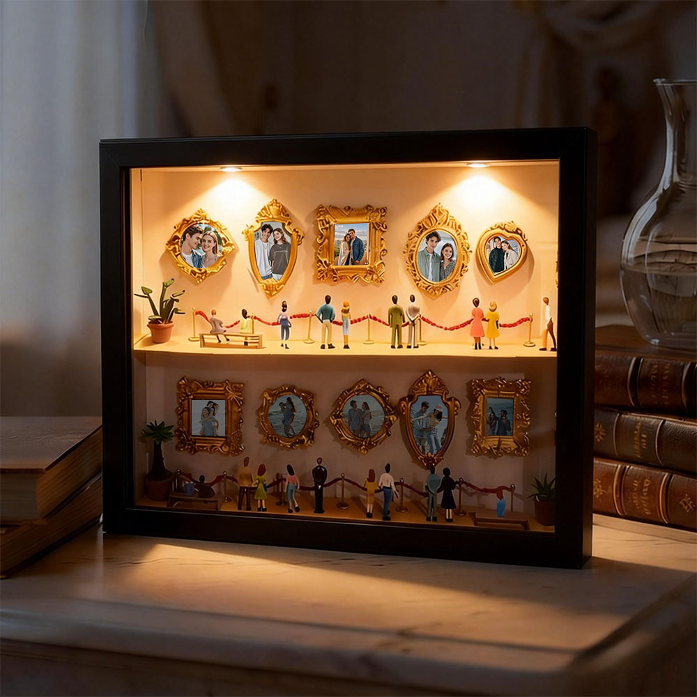 Personalized Museum of Us Frame Custom Photo Couples Gift for Her Mini Museum Gifts Best Valentine's Day Gifts - Photowatch