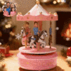 Custom Portrait Carousel Music Box Ornament Family Member Desktop Decoration Gift For Family - soufeelus