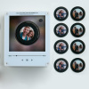 Custom Mini Vinyl Record Music Player With 9 Discs,  Magnetic Disc Music Player with Rechargeable Battery