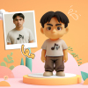 Custom 3D Mini Figure Keychain Turn Your Photo into a Personalized Backpack Charm