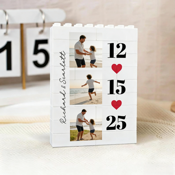 Custom Photo Brick Puzzle Frame – Build Gentle Love, A Meaningful Gift for Dad & Father's Day