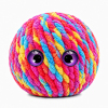 Crochet Bubble Squishy Ball – Soft Handwoven Fidget Toy with Slow-Rising Bubble Pop, Cute Sensory Stress Relief Toy