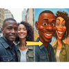 Custom Funny Caricature Portrait Frame Transform Your Photo into Hilarious Art Gift