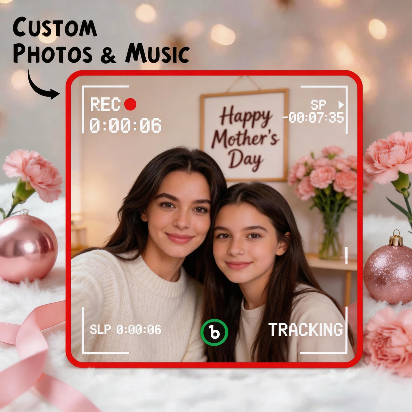 Mother's Day Gifts Custom Music Fridge Magnet Colorful Frame Album Fridge Magnet Can Play Songs