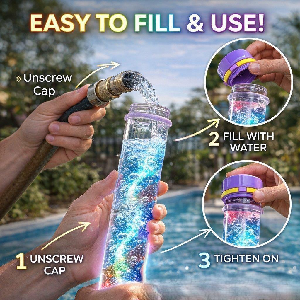 Rainbow Water Spray Blaster🌈 Fun Outdoor Stress Relief & Social Play Water Blaster Turn Every Backyard Into a Rainbow Light Show