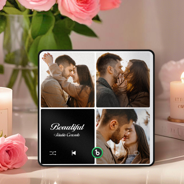 Custom Music Fridge Magnets Valentine's Day Gifts Custom Music Fridge Magnet Colorful Frame Album Fridge Magnet Can Play Songs Gift for Couple
