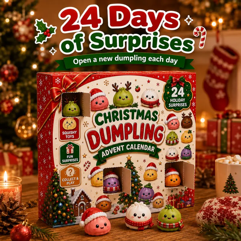 Advent Calendar 24 Christmas Dumpling  Squishy Surprise Gifts For Kids Or Family Ideas