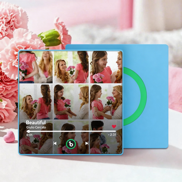 Mother's Day Gifts Custom Music Fridge Magnet Colorful Frame Album Fridge Magnet Can Play Songs