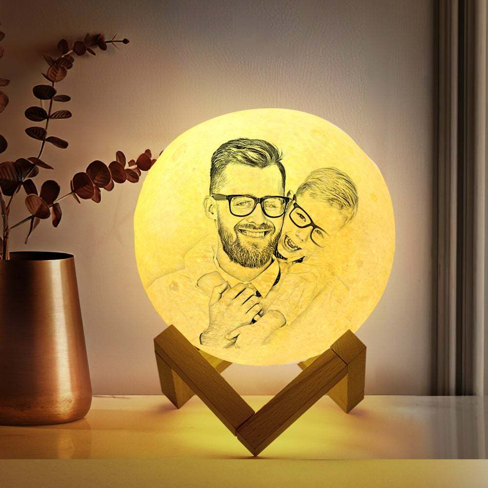 Custom 3D Printing Photo Moon Lamp & Engraving Custom 3D Print Luna Light Painting Light Gift for Wife