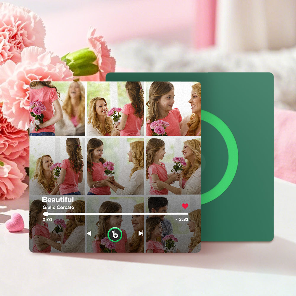 Mother's Day Gifts Custom Music Fridge Magnet Colorful Frame Album Fridge Magnet Can Play Songs