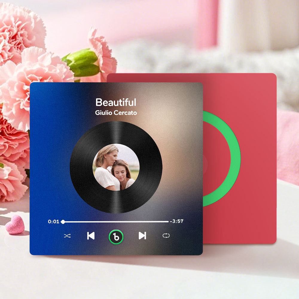 Mother's Day Gifts Custom Music Fridge Magnet Colorful Frame Album Fridge Magnet Can Play Songs