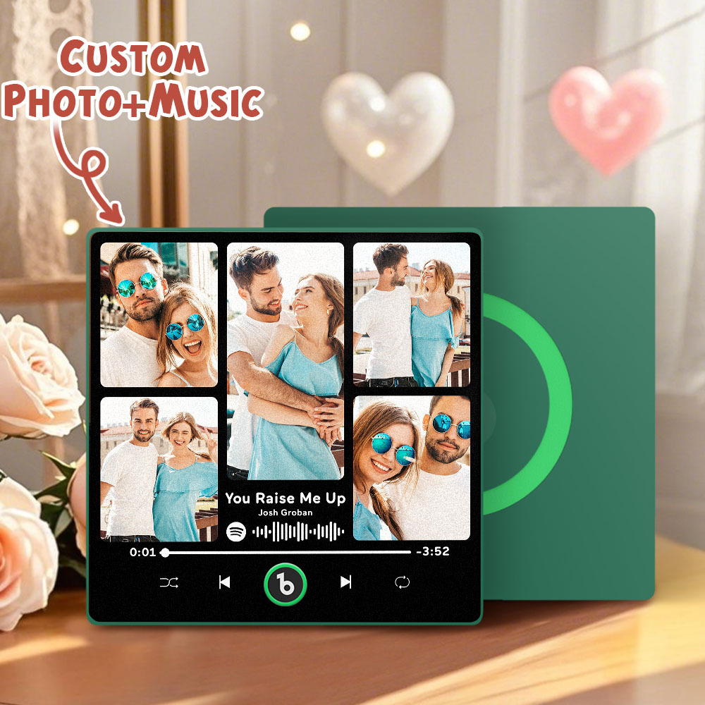 Spotify Fridge Magnet New 4.0 Upgrade Custom Music Fridge Magnet Colorful Frame Album Fridge Magnet Can Play Songs Gift for Couple