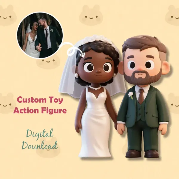 Custom 3D Action Figure From Your Photo Personalized Toy Figure Couple Custom Action Figure Gifts For Wedding