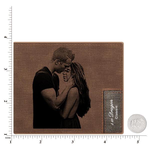 Men's Bifold Custom Photo Wallet Brown Presents For New Dads For Dad - firstfathersdaygifts