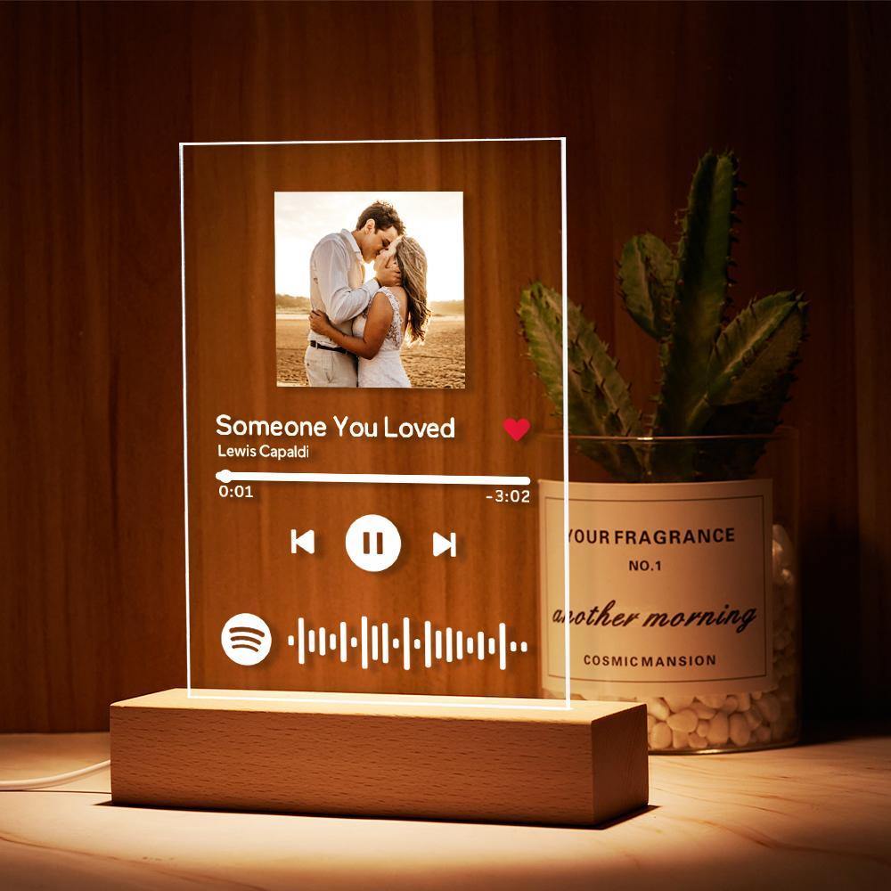 Personalized Spotify Code Plaque Spotify Night Light - photowatch