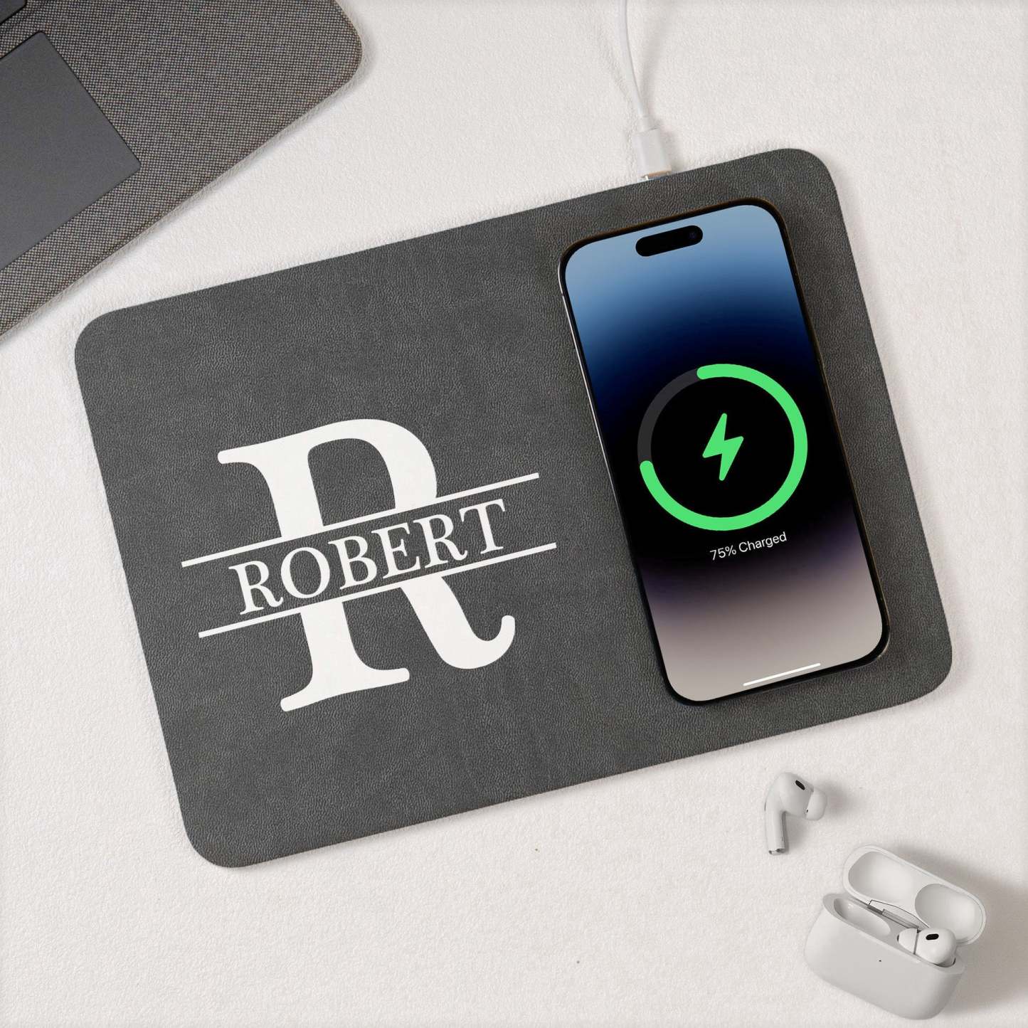 Personalized Charging Pad Dad Sketch Line Art Custom Photo Father's Day Gift For Dad - Photowatch