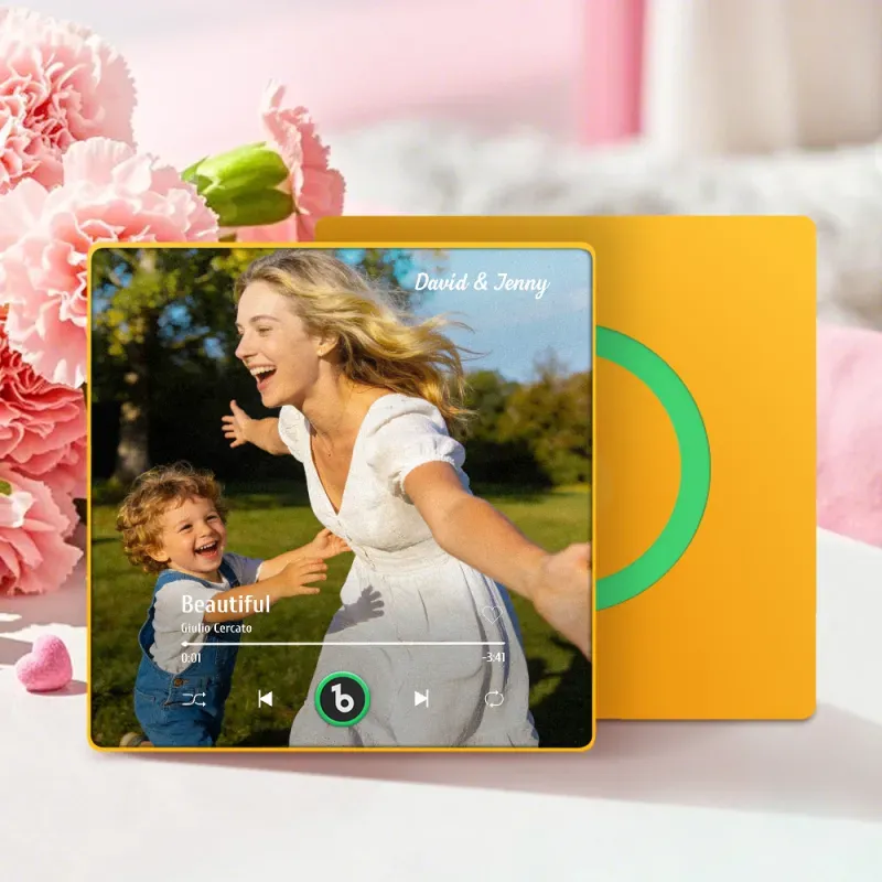 Mother's Day Gifts Custom Music Fridge Magnet Colorful Frame Album Fridge Magnet Can Play Songs