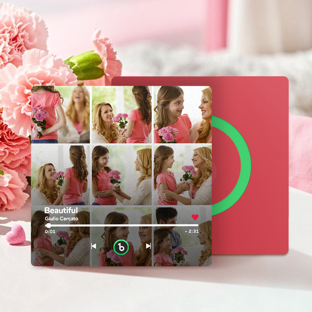 Mother's Day Gifts Custom Music Fridge Magnet Colorful Frame Album Fridge Magnet Can Play Songs