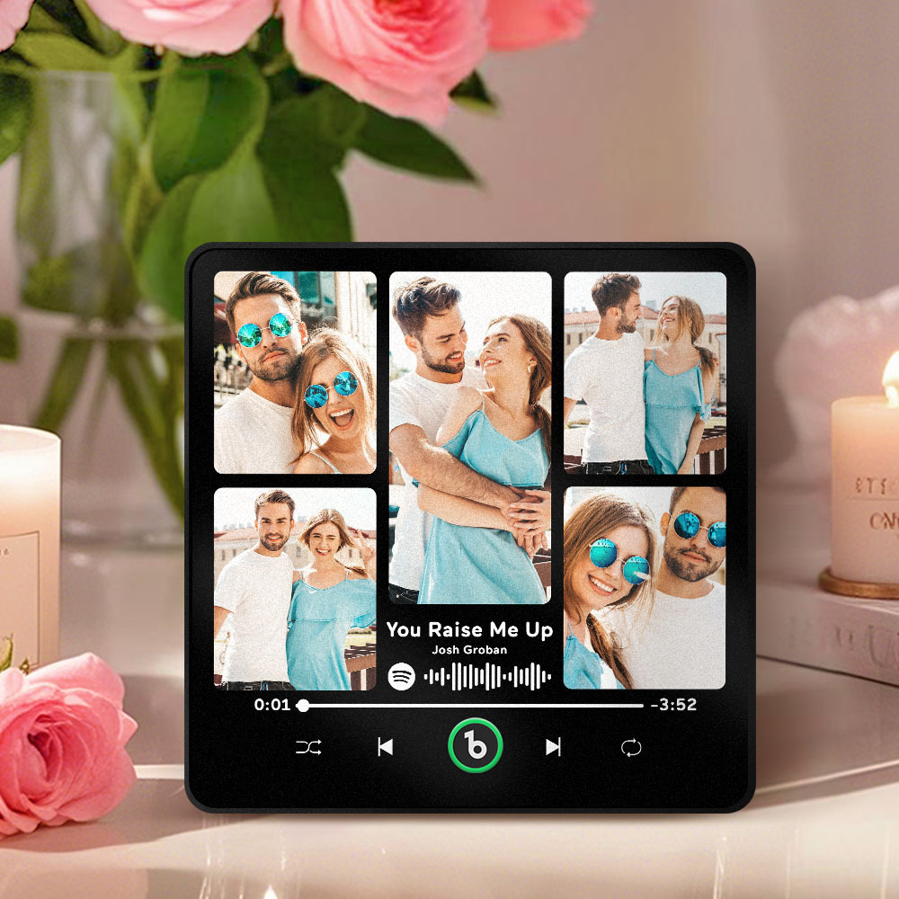 Spotify Fridge Magnet New 4.0 Upgrade Custom Music Fridge Magnet Colorful Frame Album Fridge Magnet Can Play Songs Gift for Couple