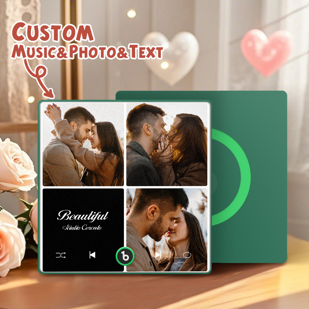 Custom Music Fridge Magnets Valentine's Day Gifts Custom Music Fridge Magnet Colorful Frame Album Fridge Magnet Can Play Songs Gift for Couple