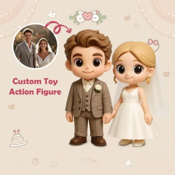 Custom 3D Action Figure From Your Photo Personalized Toy Figure Couple Custom Action Figure Gifts For Wedding