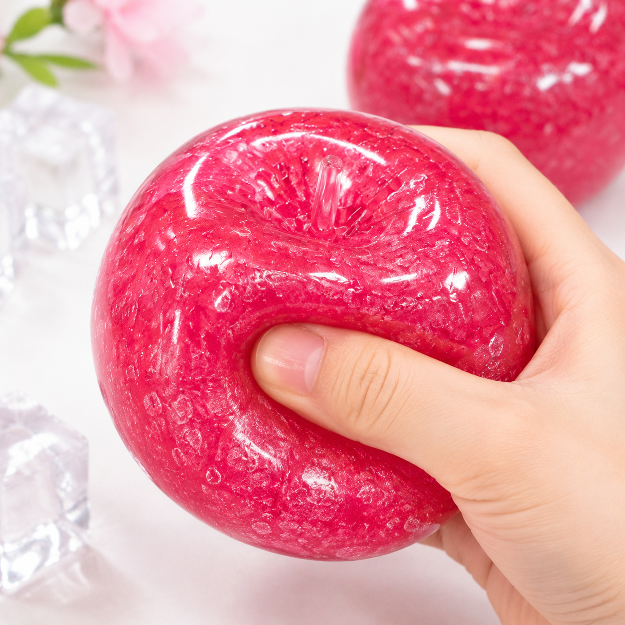 Apple Slush Ball Squishy Toy Fun Fruit Stress Relief Squeeze Toy Sensory Fidget Gift