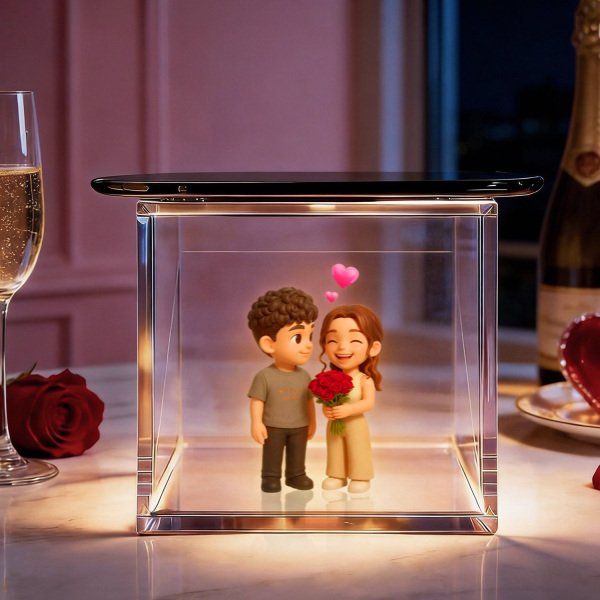 Holographic Lumina Boxes For Lovers | High-Transmittance Holographic Material Image Holographic House Valentine's Day Gift - Photowatch
