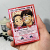 Personalized Valentine’s Day Power Couple Card, Custom Anniversary Card Couple Photo Anime Style, Best Valentine's Day Gift for Lover