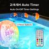 Upgraded Rechargeable RGB Pool Light with Remote Control & IP68 Waterproof, Color Changing Magnetic Pool Lights for Swimming Pool, Hot Tub, Fountain & Pond