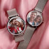 Gift for Men Anniversary Gifts Unisex Engraved Rose Gold Photo Watch