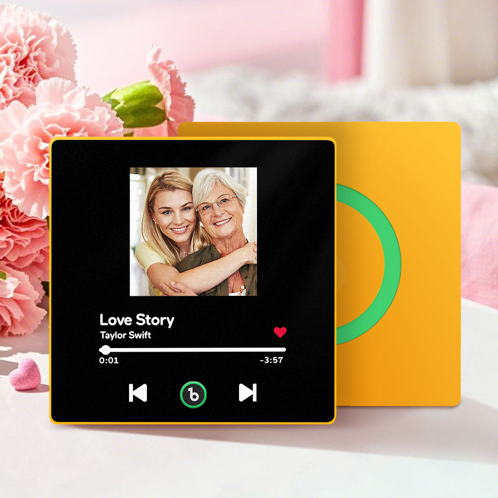 Mother's Day Gifts Custom Music Fridge Magnet Colorful Frame Album Fridge Magnet Can Play Songs