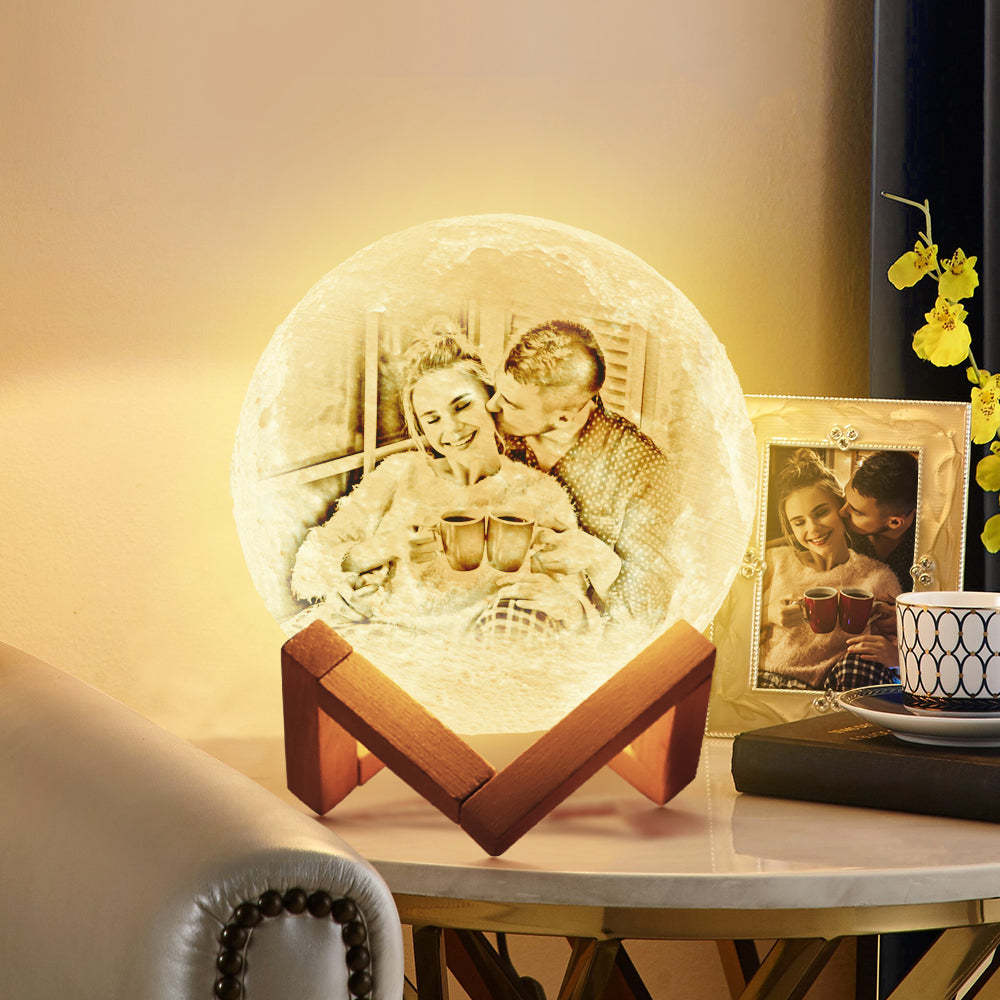 Custom 3D Printing Photo Moon Lamp & Engraving Custom 3D Print Luna Light Painting Light