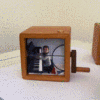 Custom Photo Flipbook Frame Animation Machine Mechanical Hand-cranked Flipbook Box with Light Black Walnut Christmas Gifts - Photowatch
