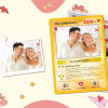 Personalized Valentine’s Day Power Couple Card, Custom Anniversary Card Couple Photo Anime Style, Best Valentine's Day Gift for Lover