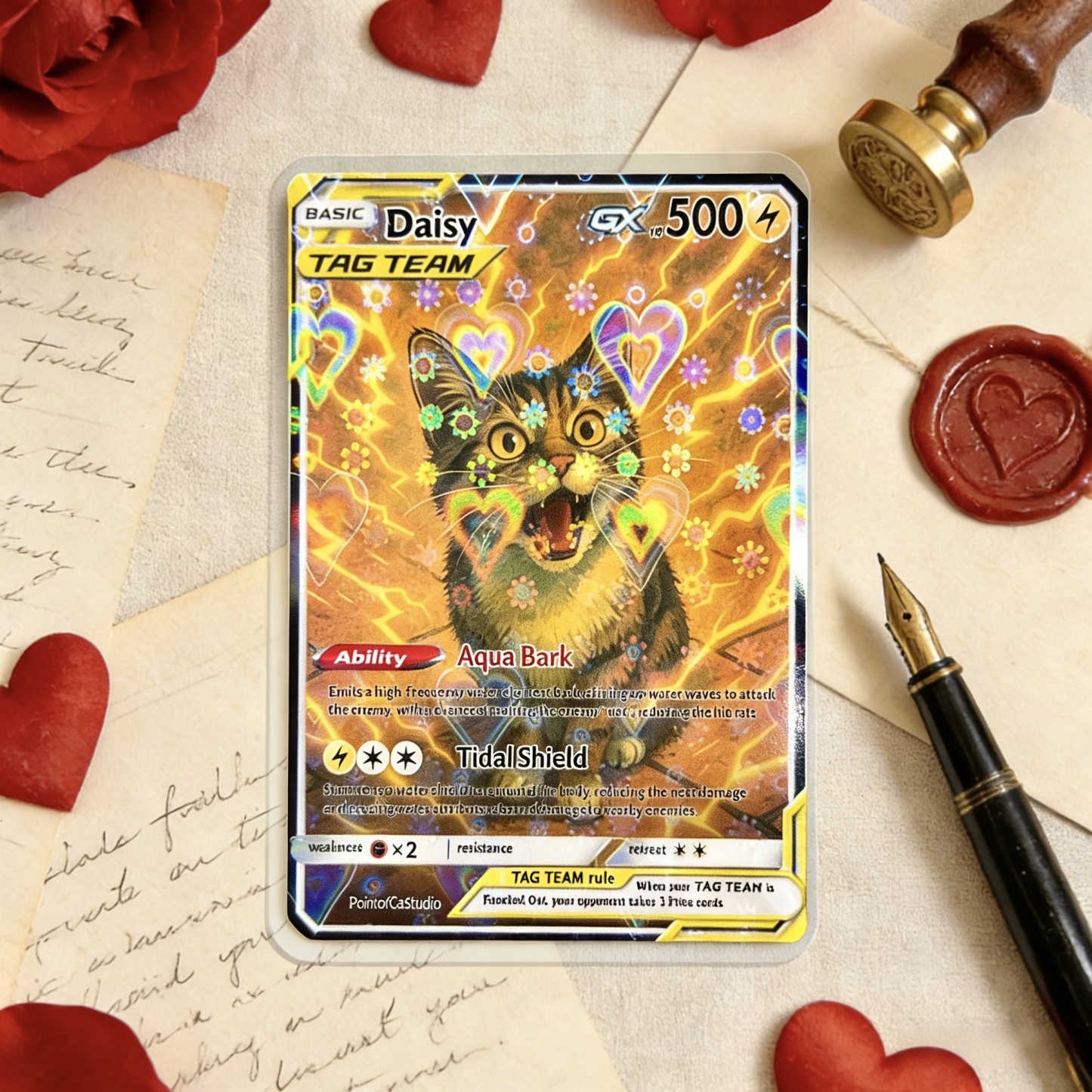 Personalized Pet Anime Art Trading Card, Best Holiday Gift for Pet Lover