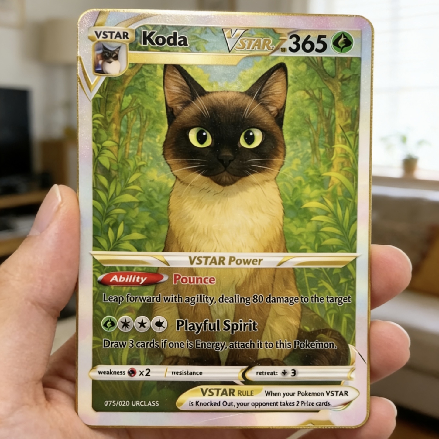 Personalized Pet Anime Art Trading Card, Best Holiday Gift for Pet Lover