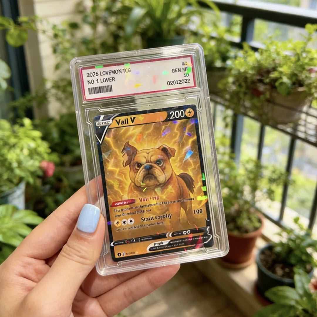 Personalized Pet Anime Art Trading Card, Best Holiday Gift for Pet Lover