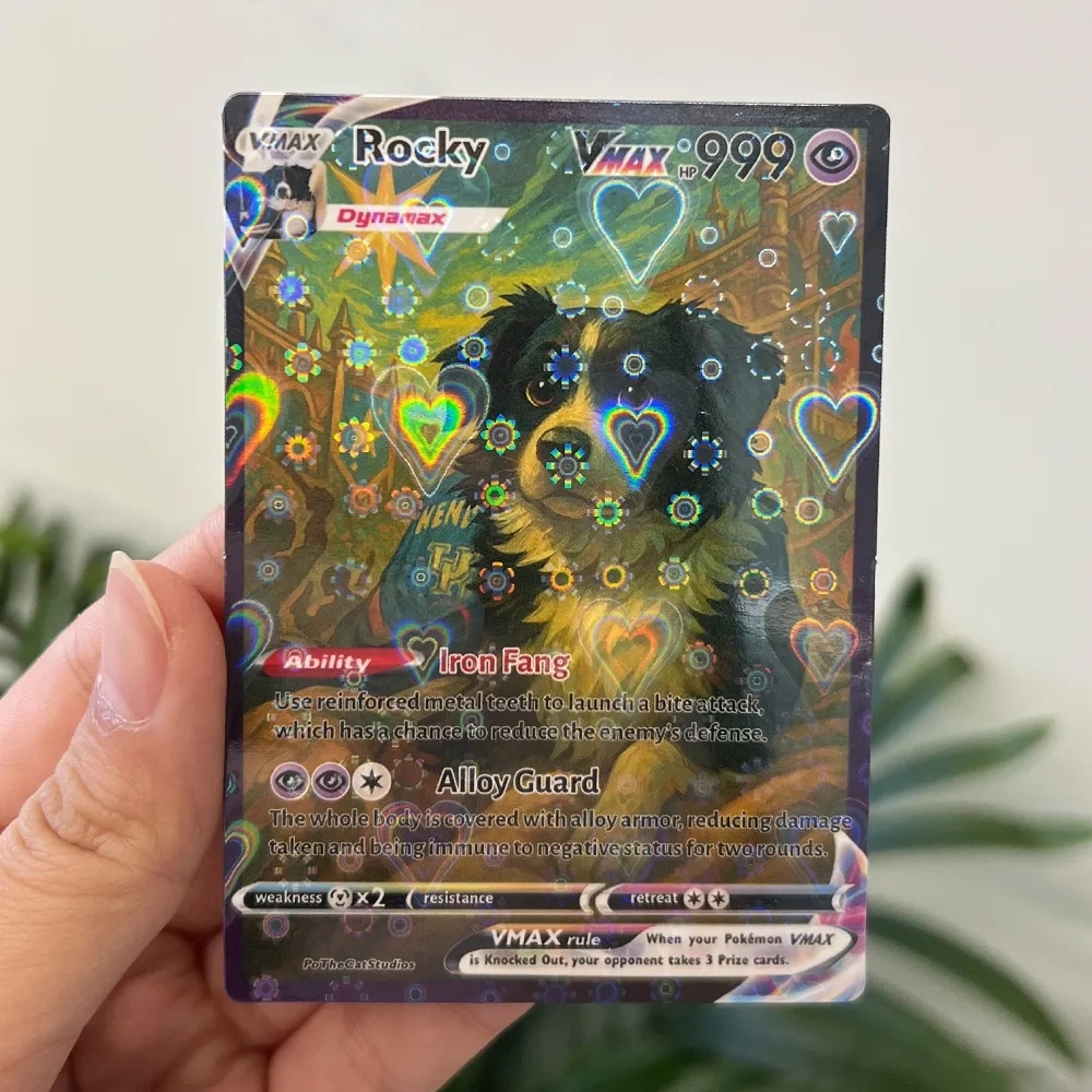 Personalized Pet Anime Art Trading Card, Best Holiday Gift for Pet Lover