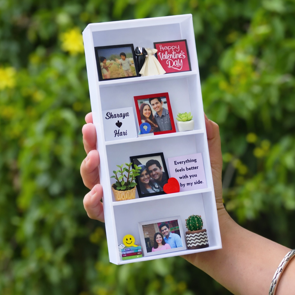 THE MINIATURE RACK Custom Photo & Message Valentine's Day Gift, Personalized Couple Keepsake - Photowatch