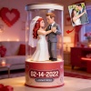 Custom Photo Cartoon Couple Space Capsule Personalized Low-Poly Decorative Ornament – A Special Gift for Her
