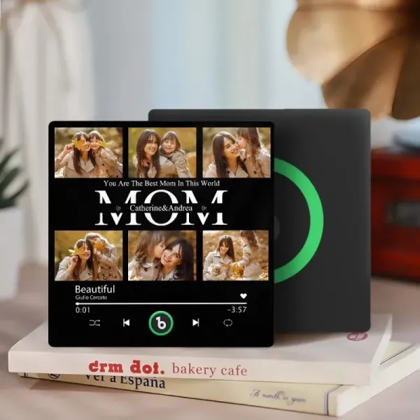 Mother's Day Gifts Custom Music Fridge Magnets Custom Music Fridge Magnet Colorful Frame Album Fridge Magnet Can Play Songs Gift for Mom