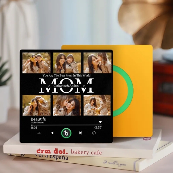 Mother's Day Gifts Custom Music Fridge Magnets Custom Music Fridge Magnet Colorful Frame Album Fridge Magnet Can Play Songs Gift for Mom